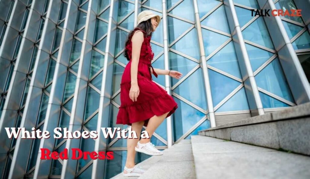 White Shoes With a Red Dress