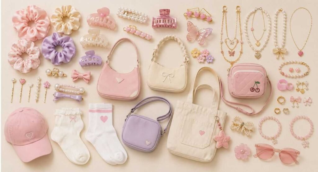 Soft Girl Aesthetic: The Complete Guide to Cute Fashion, Outfits & Styling Tips 5 Accessories That Complete the Soft Girl Look
