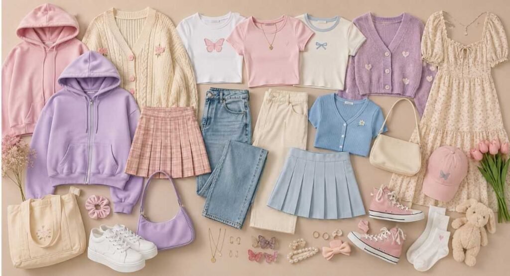 Soft Girl Aesthetic: The Complete Guide to Cute Fashion, Outfits & Styling Tips 4 Essential Soft Girl Clothing Pieces