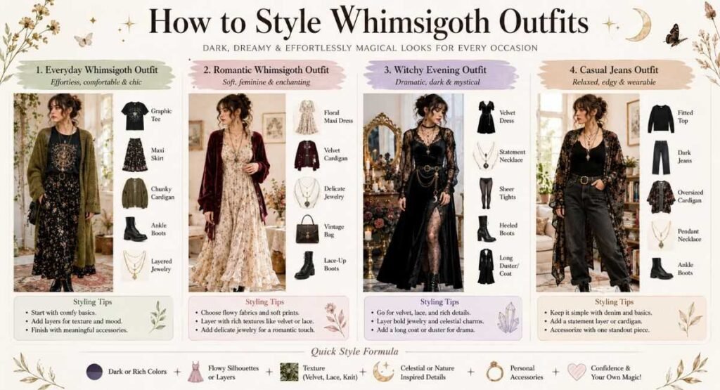 Whimsigoth Clothing: How to Master the Dark, Magical Style 5 How to Style Whimsigoth Outfits