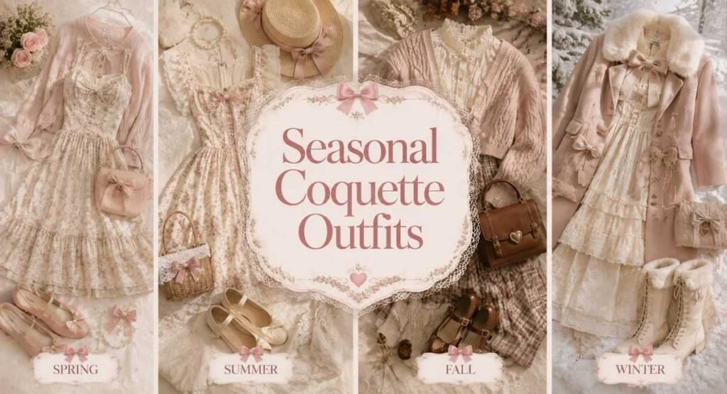 Coquette Fashion: The Complete Guide to the Romantic Aesthetic 6 Seasonal Coquette Outfits